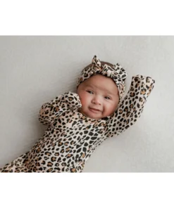 Three Little Tots Leopard Knotted Gown