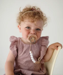 Frigg Peony Color Block Daisy Natural Pacifier Pacifier Goods