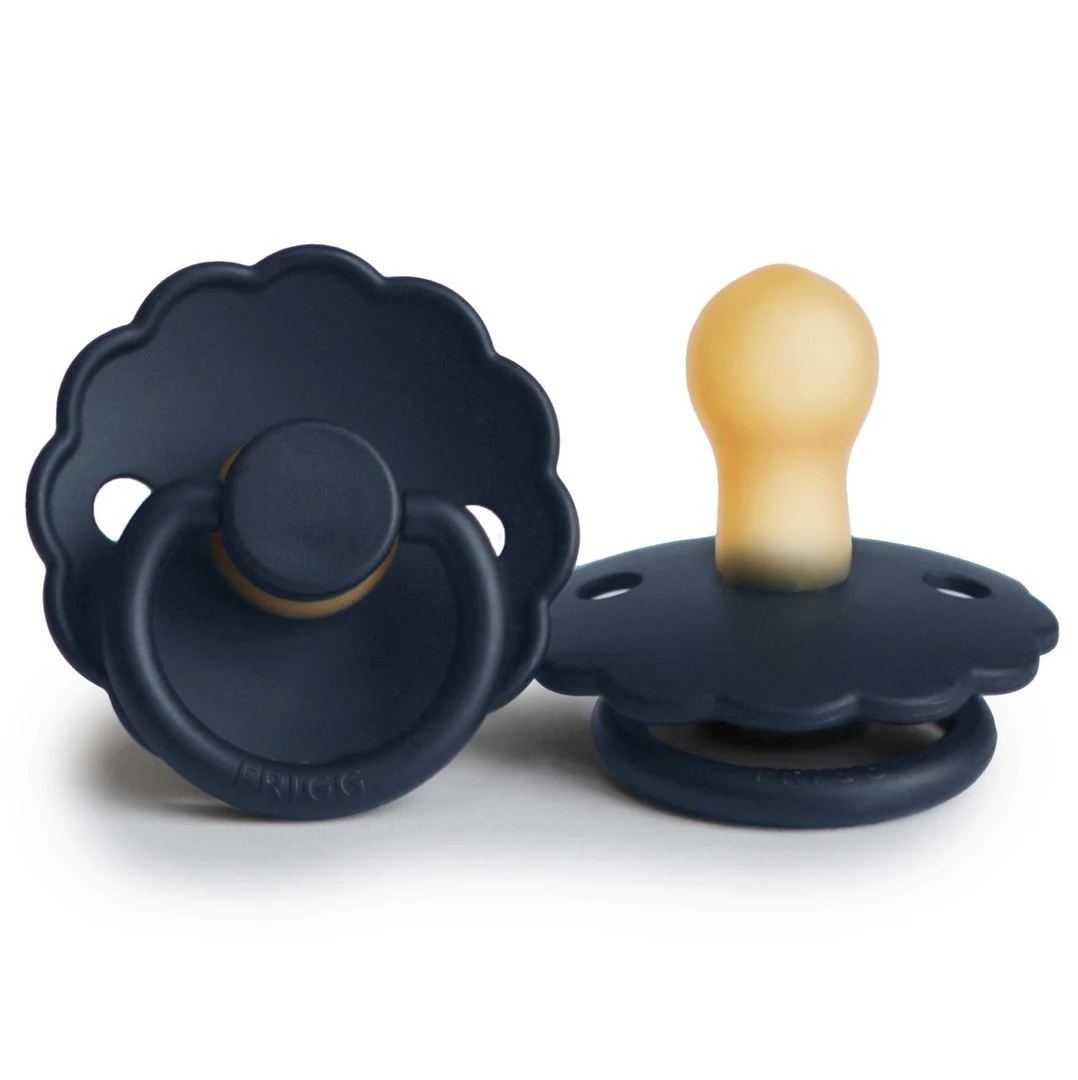 Frigg Dark Navy Daisy Natural Pacifier 3 Frigg Dark Navy Daisy Natural Pacifier