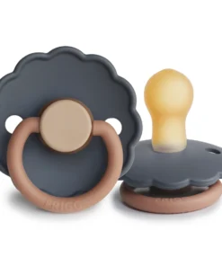 Frigg Pacifier Goods Aurora Color Block Daisy Natural Pacifier