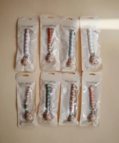 Mushie Stone Cleo Pacifier Clip Pacifier Goods 7 Mushie Stone Cleo Pacifier Clip Pacifier Goods