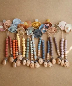 Mushie Pacifier Goods Blush Halo Pacifier Clip