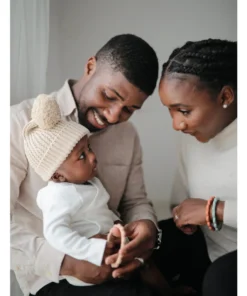 Mushie Toys Dried Thyme + Berry + Natural Flower Teething Bracelet Set