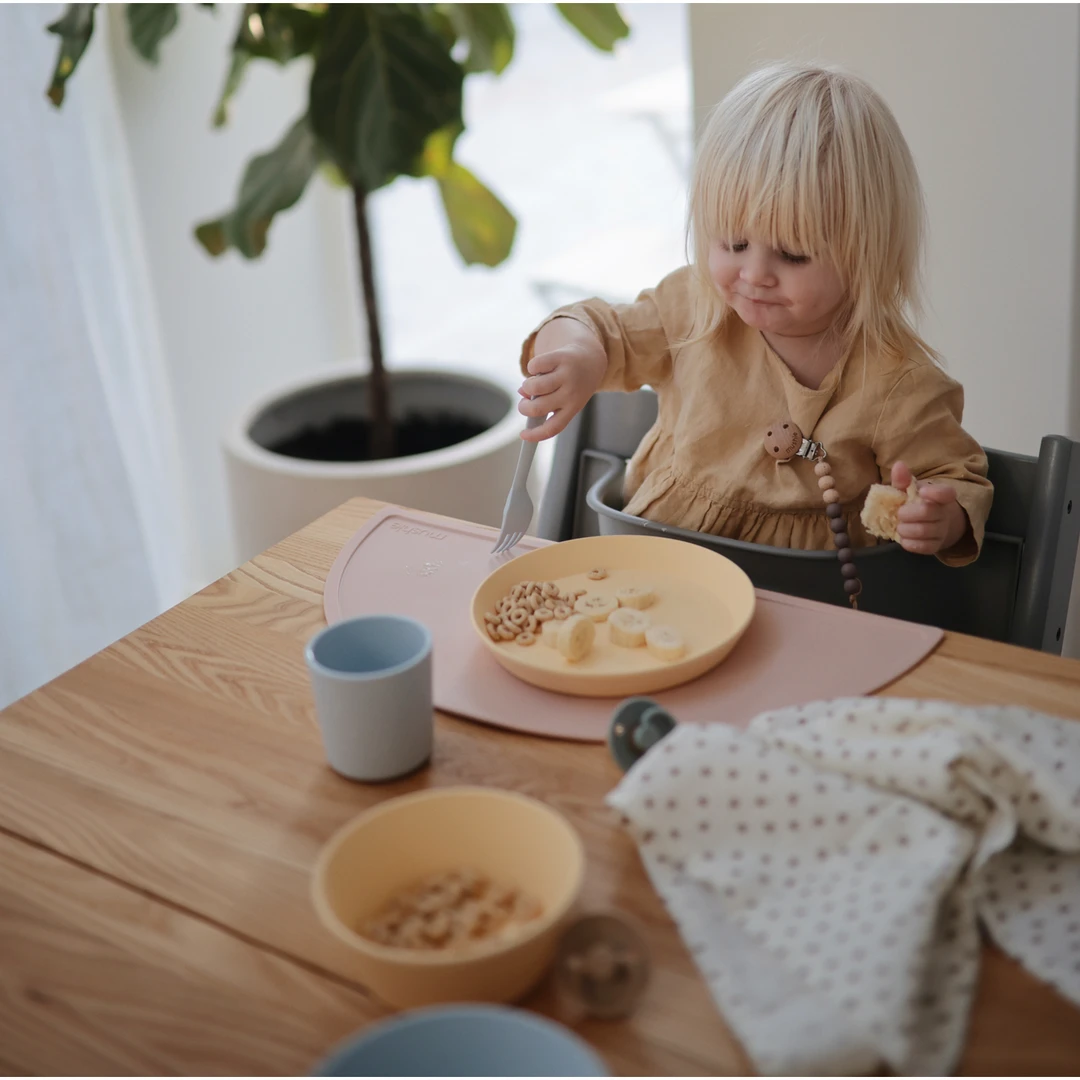 Mushie Fog 3-pack Muslin Cloths 5 Mushie Fog 3-pack Muslin Cloths