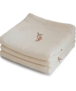 Mushie Bath Goods Flowers 3-pack Muslin Cloths