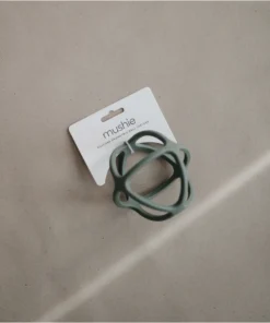 Mushie Dove Gray Ball Teether Toy