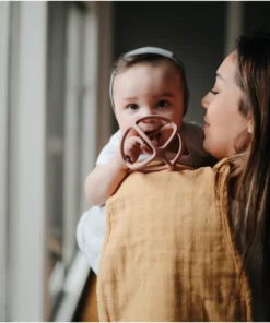 Mushie Dove Gray Ball Teether Toy