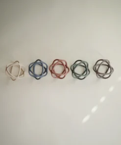 Mushie Dove Gray Ball Teether Toy