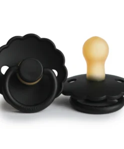 Frigg Jet Black Daisy Natural Pacifier Pacifier Goods