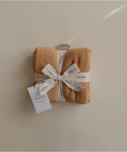 Mushie Bath Goods Fall Yellow 3-pack Muslin Cloths 9 Mushie Bath Goods Fall Yellow 3-pack Muslin Cloths