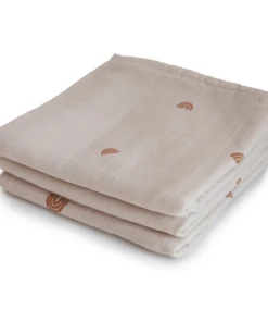 Mushie Rainbows 3-pack Muslin Cloths Bath Goods