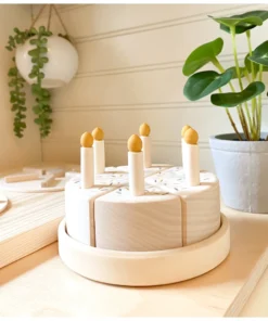 Elm + Otter Funfetti Birthday Wooden Toy Cake