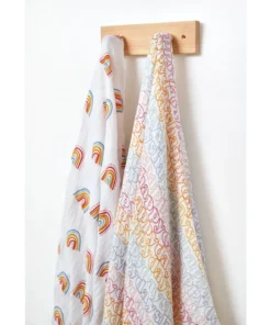 Pehr Swaddles + Blankets Rainbows Organic Swaddle