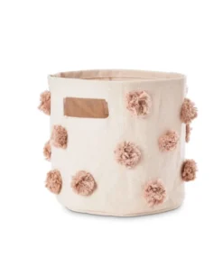 Pehr Rose Pink Pom Pom Mini Basket Decor
