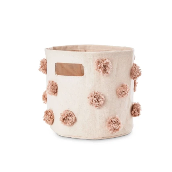 Pehr Rose Pink Pom Pom Mini Basket Decor 3 Pehr Rose Pink Pom Pom Mini Basket Decor