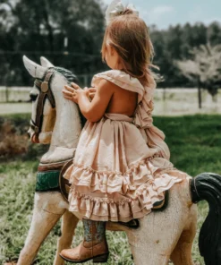 Bailey's Blossoms Dresses Champagne Ruffle Maxi Dress