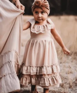 Bailey's Blossoms Dresses Champagne Ruffle Maxi Dress