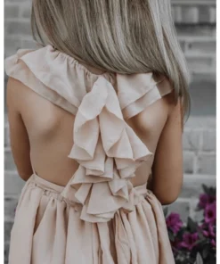 Bailey's Blossoms Dresses Champagne Ruffle Maxi Dress