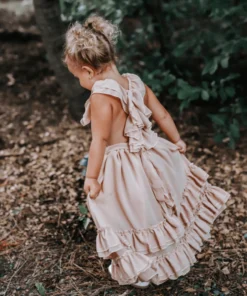 Bailey's Blossoms Dresses Champagne Ruffle Maxi Dress