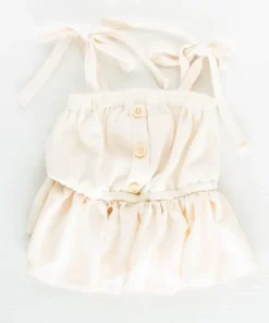 Bailey's Blossoms Ivory Peplum Tie Top