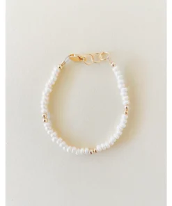 Little Lunds Co Cream + Tiny Gold Bracelet Jewelry