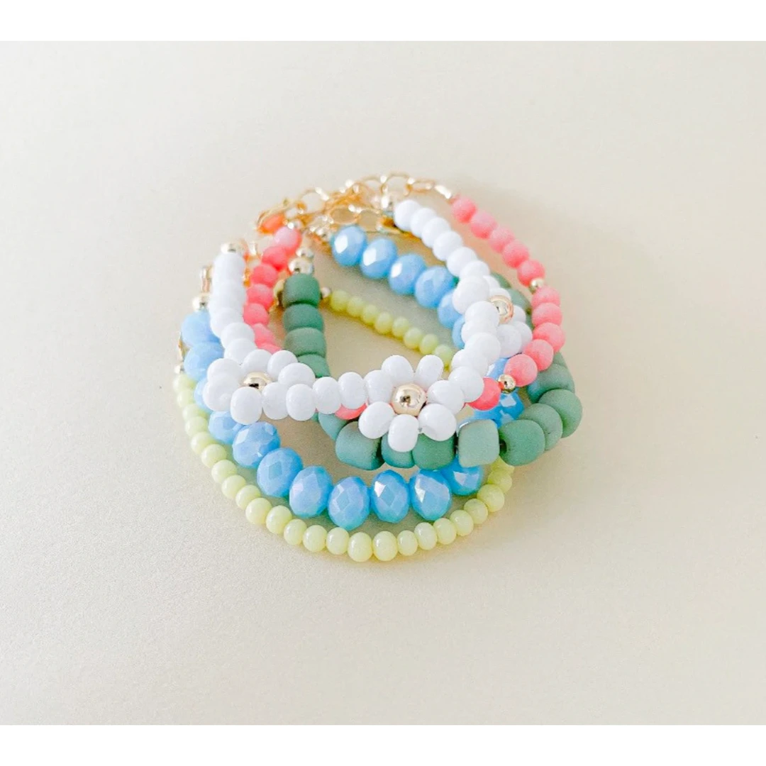 Little Lunds Co Pink Coral Bubble Bracelet Jewelry 4 Little Lunds Co Pink Coral Bubble Bracelet Jewelry