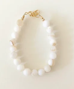 Little Lunds Co White Bubble Stone Bracelet