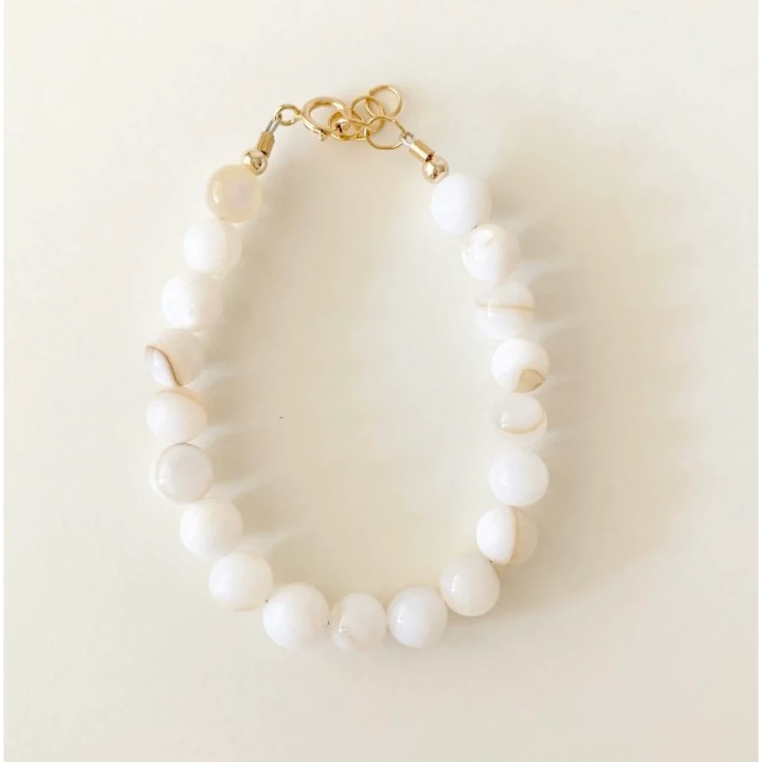 Little Lunds Co White Bubble Stone Bracelet 3 Little Lunds Co White Bubble Stone Bracelet