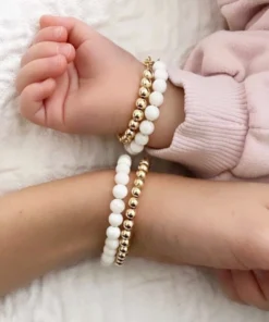 Little Lunds Co White Bubble Stone Bracelet