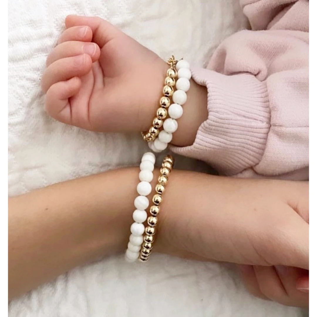 Little Lunds Co White Bubble Stone Bracelet 4 Little Lunds Co White Bubble Stone Bracelet