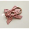 Mae + Skye Old Rose Petite Schoolgirl Bow Nylon Headband Headwear
