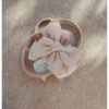 Mae + Skye Hazel Wood Mini Pinwheel Bow Nylon Headband