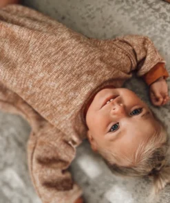 Minikane Overalls + Rompers Copper Long Sleeve Bubble Romper