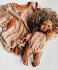 Minikane Overalls + Rompers Copper Long Sleeve Bubble Romper