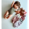 Dolls + Plushies Olive Green Ribbed Minikane Romper