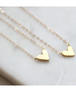 Mesa Blue Mother Daughter Set Heart Necklaces