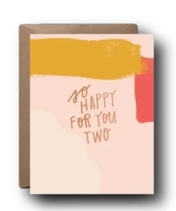 Black Lab Studio So Happy For You Two Wedding Greeting Card Party Time