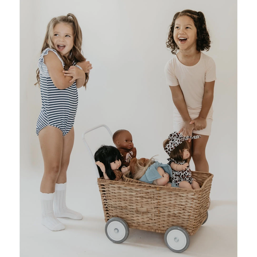 Joss + J Leotards Navy Stripes Bamboo Flutter Sleeve Leotard 4 Joss + J Leotards Navy Stripes Bamboo Flutter Sleeve Leotard