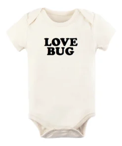 Tenth + Pine Love Bug Black + Natural Organic Onesie