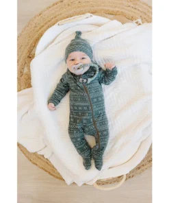 Mebie Baby Preemie + Newborn Alpine Knotted Organic Cotton Beanie