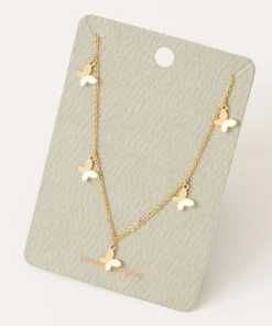 Fame Accessories Multi Butterfly Charm Necklace