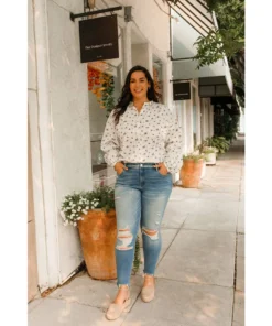 J+j Jeans + Pants Ripped Mid Rise Ankle Skinny Jeans Plus Size