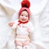 Tenth + Pine Be Mine Red + Natural Organic Long Sleeve Onesie