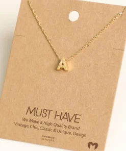 Fame Accessories Gold Initial A Necklace