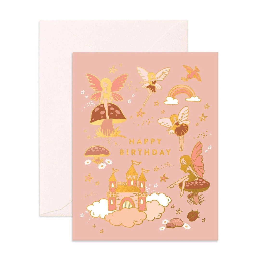 Fox + Fallow Birthday Fairies Greeting Card Party Time 3 Fox + Fallow Birthday Fairies Greeting Card Party Time