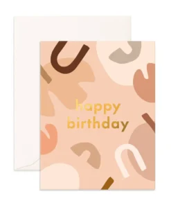 Fox + Fallow Birthday Mocha Greeting Card Party Time