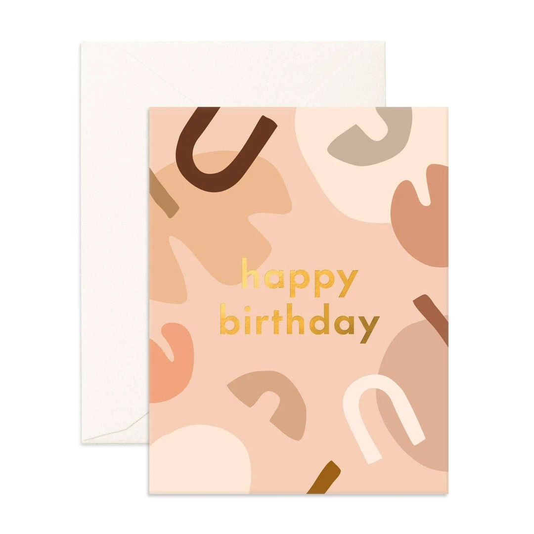 Fox + Fallow Birthday Mocha Greeting Card Party Time 3 Fox + Fallow Birthday Mocha Greeting Card Party Time