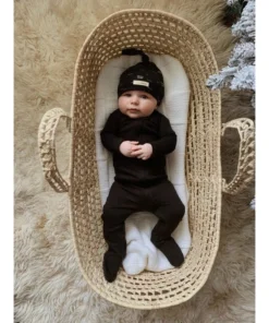 Loved Baby Sleepers Black Organic Cotton Zip Sleeper