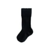 Olivia J Black Ribbed Knee High Scalloped Socks Footwear