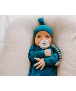 Three Little Tots Blue Knotted Beanie